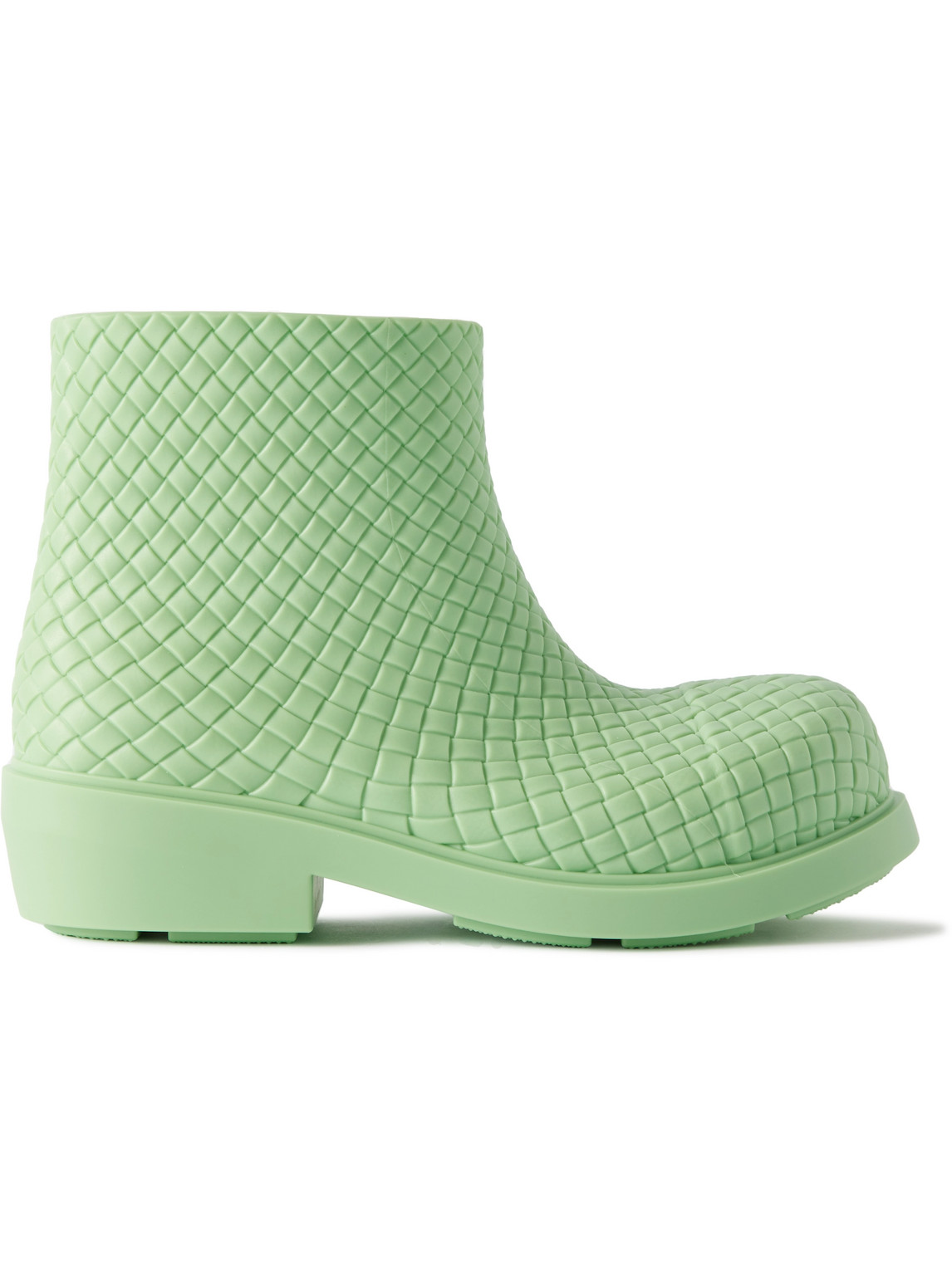 Bottega Veneta - Fireman Intrecciato Rubber Boots - Men - Green - EU 41 von Bottega Veneta