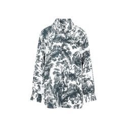 Bottega Veneta Graue Seidenbluse - Elegantes Damen Print-top von Bottega Veneta