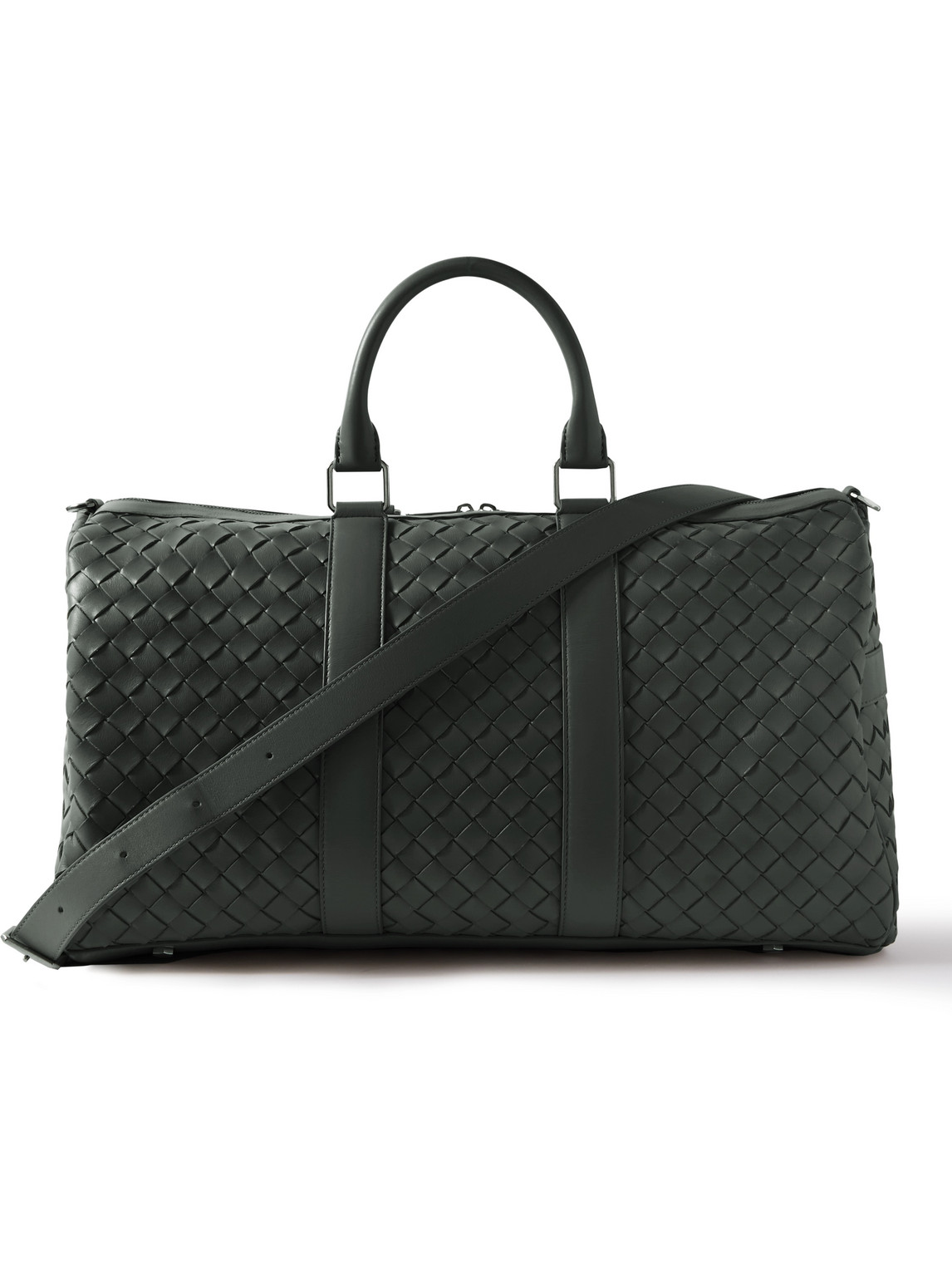 Bottega Veneta - Intrecciato Leather Duffle Bag - Men - Green Bottega Veneta - Intrecciato Leather Duffle Bag - Men - Green von Bottega Veneta