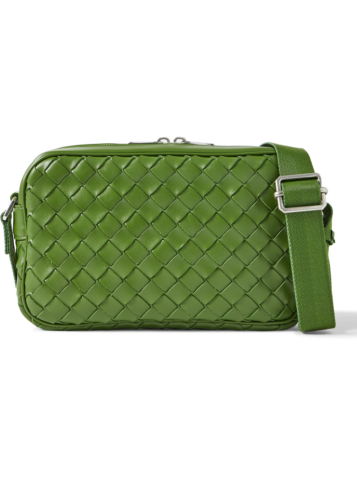 Bottega Veneta - Intrecciato Leather Messenger Bag - Men - Green von Bottega Veneta
