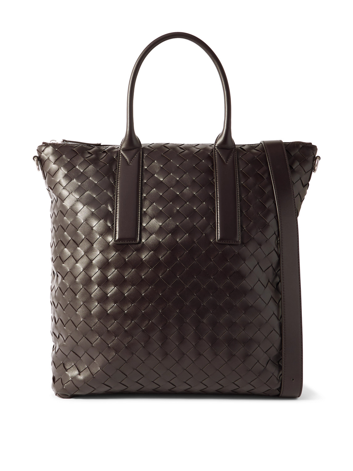Bottega Veneta - N/S Intrecciato Leather Tote Bag - Men - Brown Bottega Veneta - N/S Intrecciato Leather Tote Bag - Men - Brown von Bottega Veneta