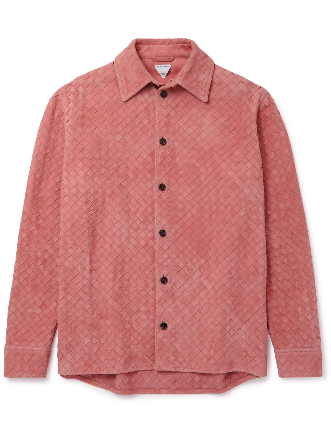 Bottega Veneta - Intrecciato Suede Overshirt - Men - Pink - IT 48 Bottega Veneta - Intrecciato Suede Overshirt - Men - Pink - IT 48 von Bottega Veneta