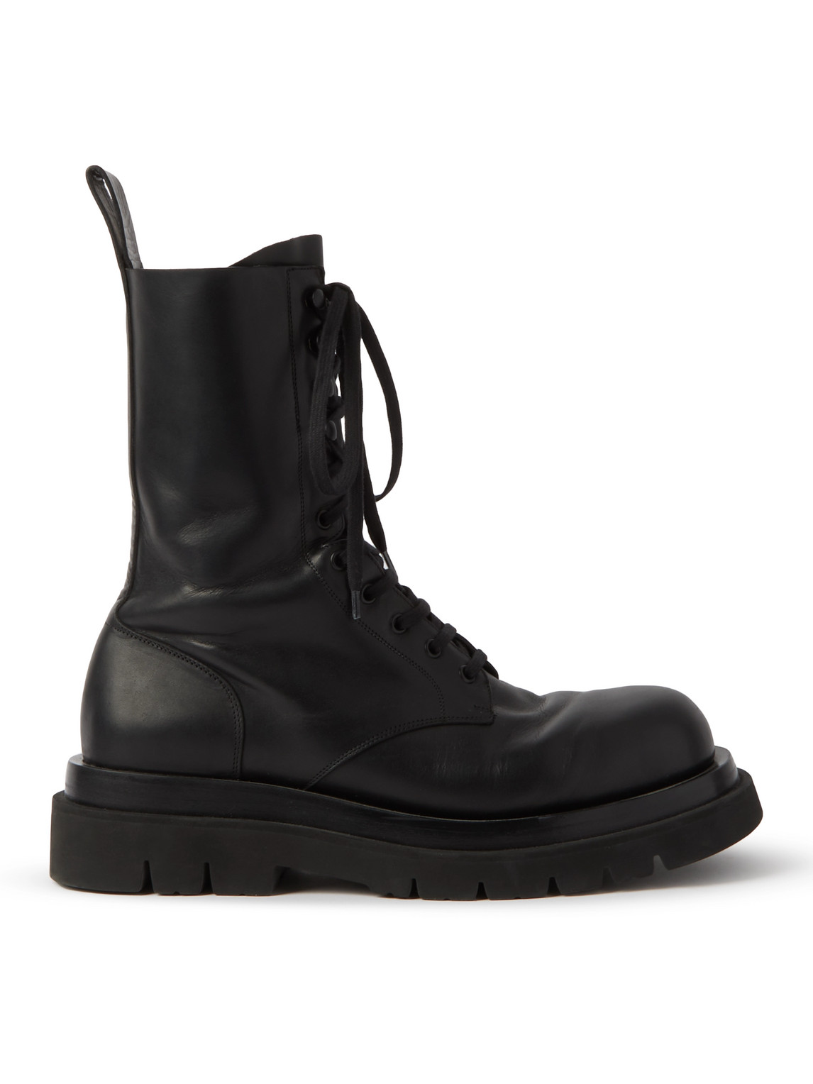 Bottega Veneta - Leather Lace-Up Boots - Men - Black - EU 41 von Bottega Veneta