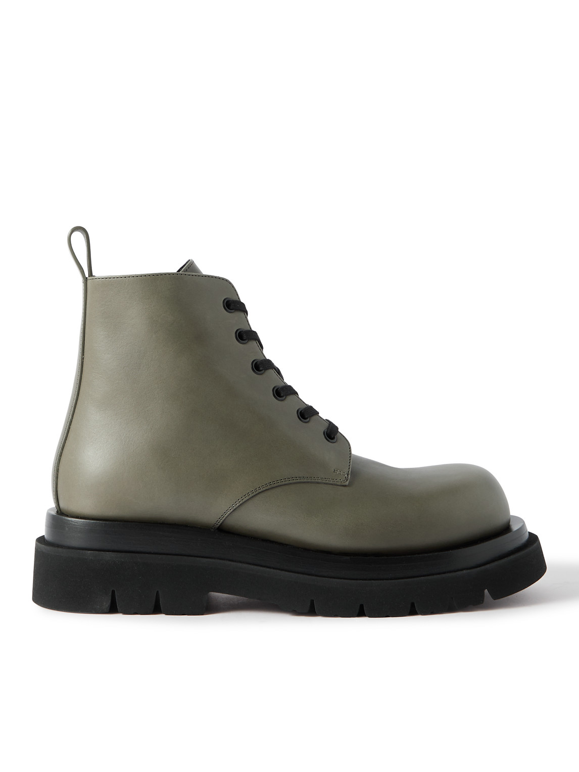 Bottega Veneta - Lug Leather Boots - Men - Green - EU 43 von Bottega Veneta