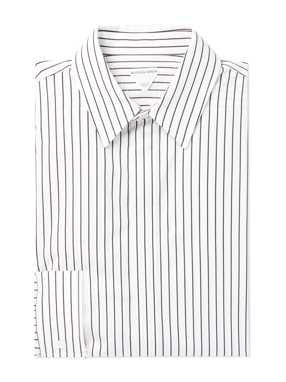 Bottega Veneta - Pinstriped Cotton-Poplin Shirt - Men - White - IT 54 von Bottega Veneta