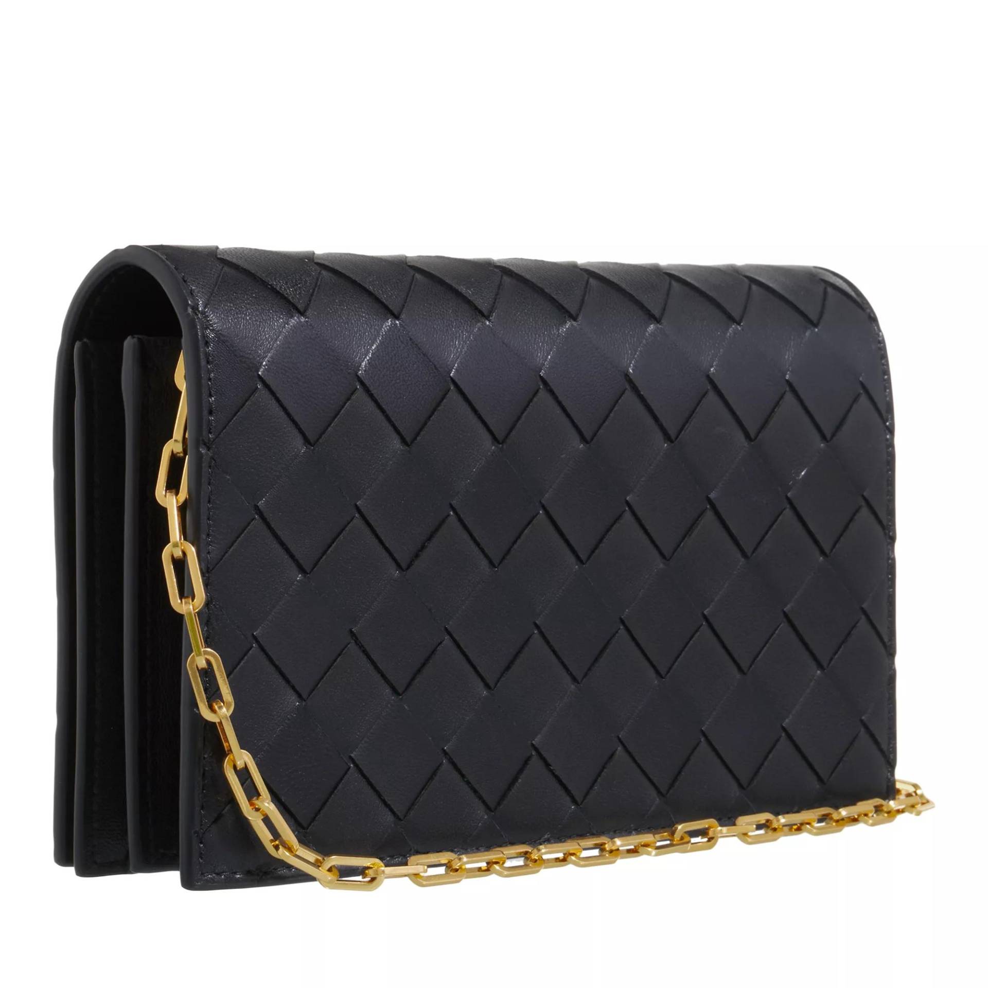 Bottega Veneta Pochettes - Chained Mini Crossbody Bag Intrecciato - Gr. unisize - in Schwarz - für Damen von Bottega Veneta