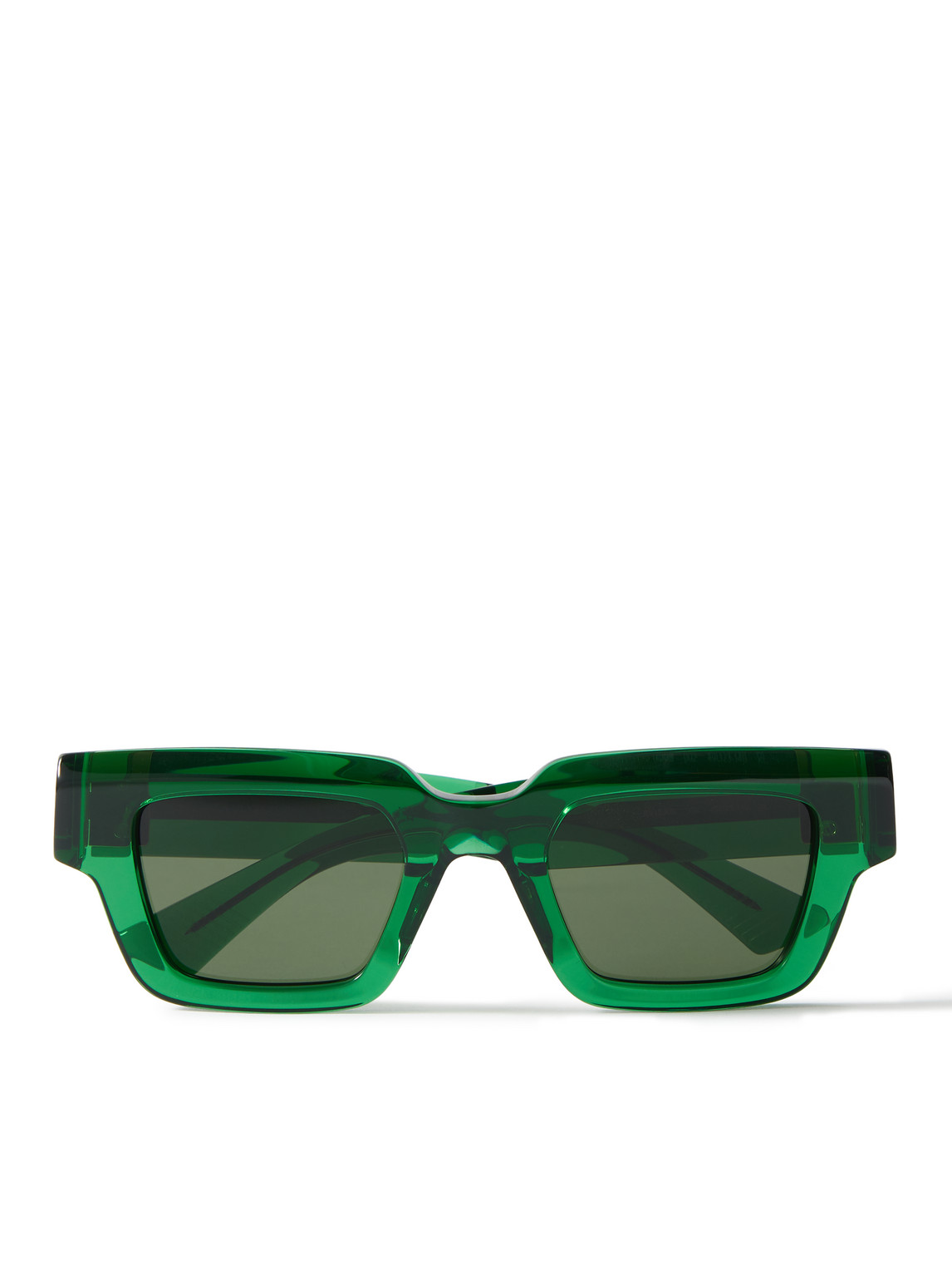 Bottega Veneta - Rectangular-Frame Acetate Sunglasses - Men - Green von Bottega Veneta