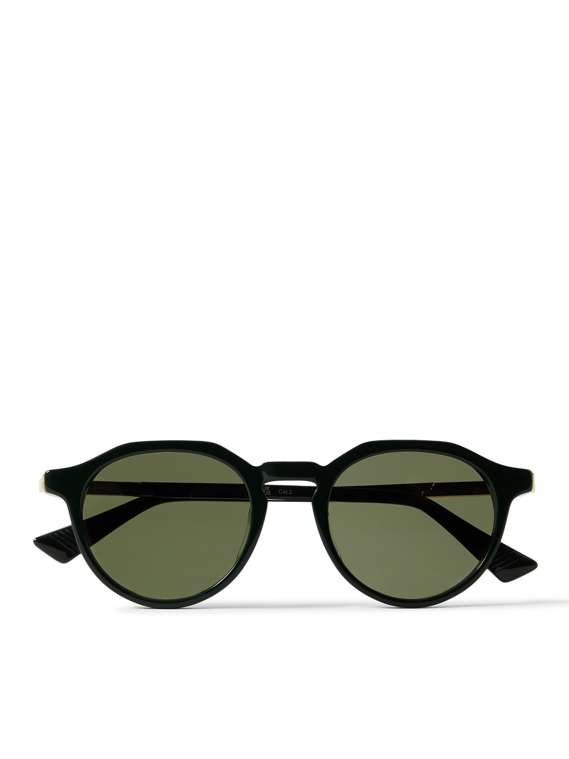 Bottega Veneta - Round-Frame Acetate Sunglasses - Men - Green von Bottega Veneta