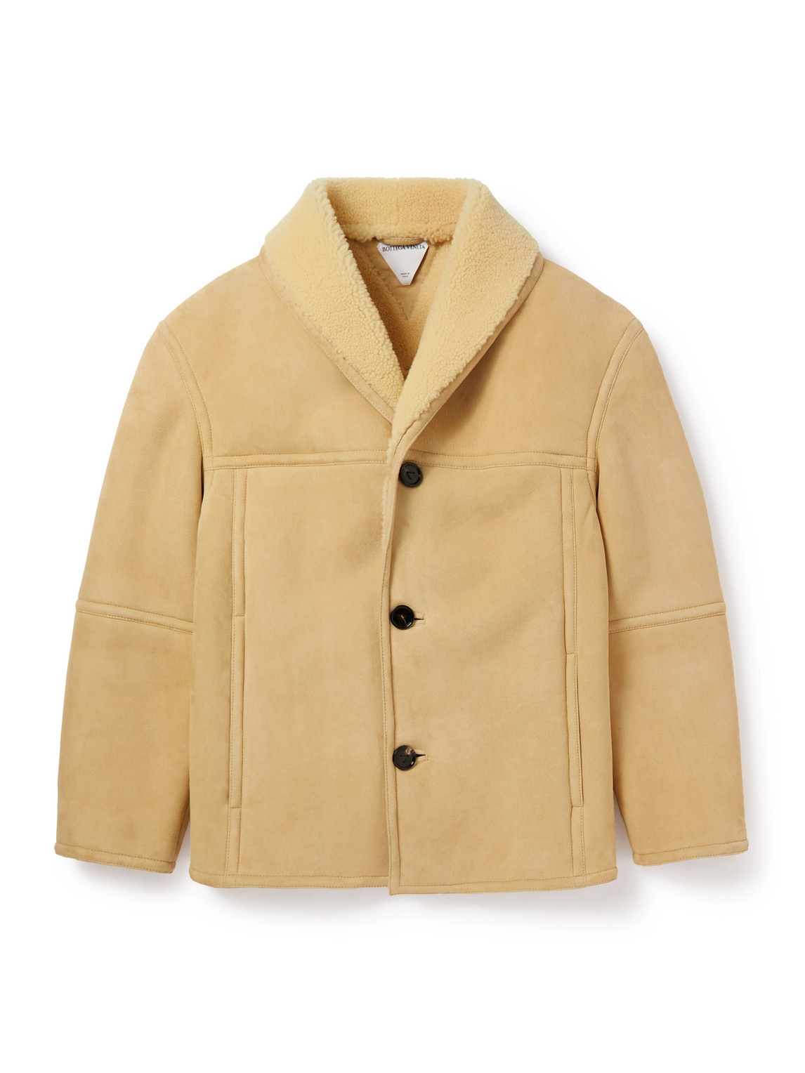 Bottega Veneta - Shawl-Collar Shearling Jacket - Men - Neutrals - IT 50 Bottega Veneta - Shawl-Collar Shearling Jacket - Men - Neutrals - IT 50 von Bottega Veneta