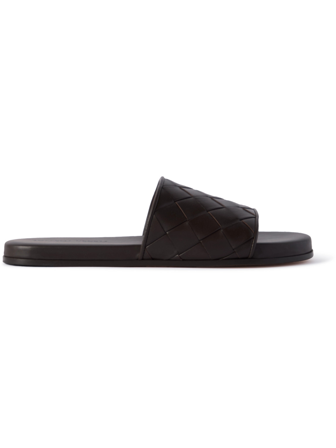 Bottega Veneta - Sunday Intrecciato Leather Slides - Men - Brown - EU 41 Bottega Veneta - Sunday Intrecciato Leather Slides - Men - Brown - EU 41 von Bottega Veneta