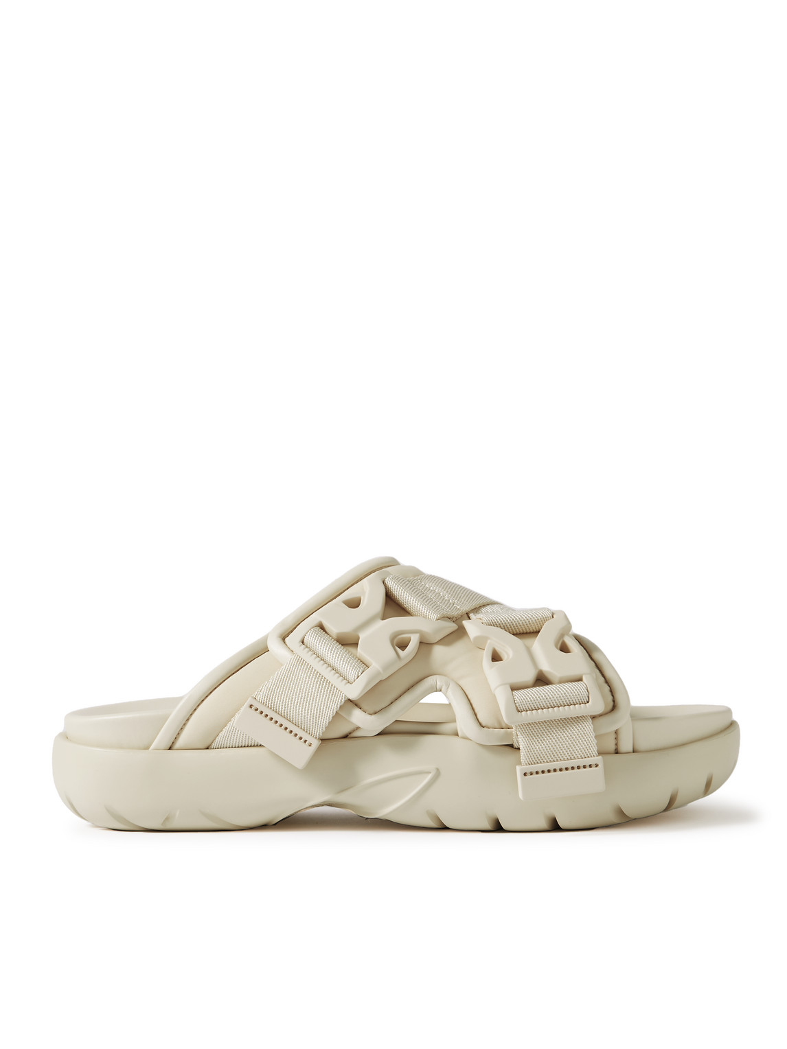 Bottega Veneta - Webbing-Trimmed Rubber Sandals - Men - White - EU 41 von Bottega Veneta