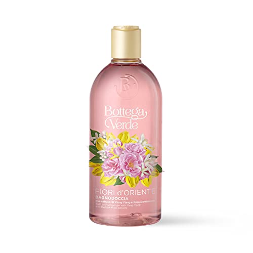 Bottega Verde - Fiori d'Oriente, Duschgel mit Extrakten aus Ylang Ylang und Damaszener-Rose, 400 ml, reinigt und spendet Feuchtigkeit mit sanfter Pflege, für alle Hauttypen von Bottega Verde