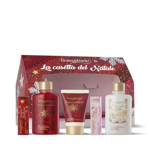 Bottega Verde - Geschenkbox mit 2 Duschgel je 100 ml, 2 Lippensticks je 5,5 ml und Handcreme 30 ml, in einer eleganten Box, Geschenkidee von Bottega Verde