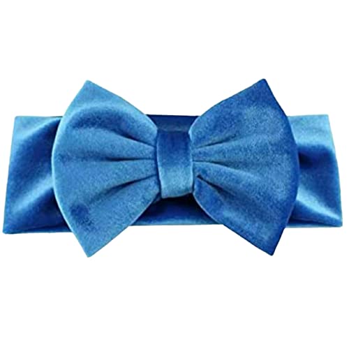 Samt Haarband mit Schleife für Mädchen-Kleinkind von 3 is 18 Monaten (Hellblau, Alter 3 bis 18 Monate) von Bottega della Principessa