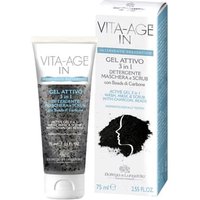 Bottega di LungaVita - Vita-Age In Active Gel 3 In 1 Wash Mask & Scrub With Charcoal Beads 75ml von Bottega di LungaVita