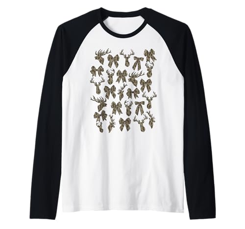 Bottomland Camo Kokette Bogen Hirsch Jagd Frauen Raglan Bottomland Camo Kokette Bogen Hirsch Jagd Frauen Raglan von Bottomland Camo Big Game Hunting Camo Patterns