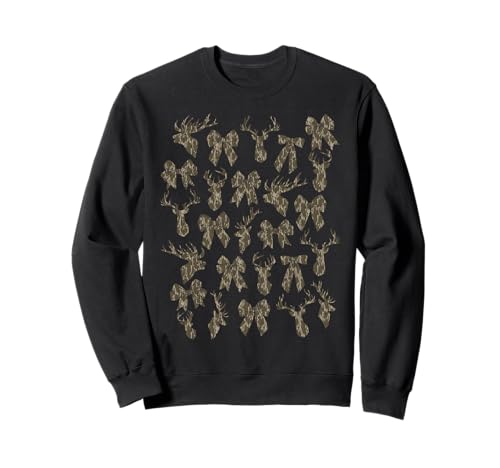 Bottomland Camo Kokette Bogen Hirsch Jagd Frauen Sweatshirt von Bottomland Camo Big Game Hunting Camo Patterns