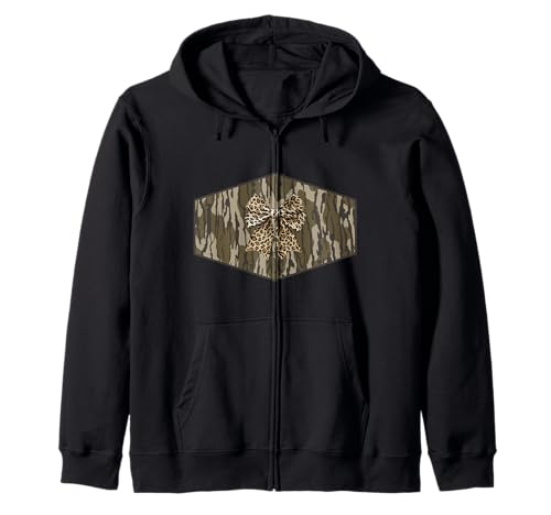 Bottomland Camo Leopard Schleife Band Jagd Frauen Mädchen Kapuzenjacke Bottomland Camo Leopard Schleife Band Jagd Frauen Mädchen Kapuzenjacke von Bottomland Camo Leopard Bow Ribbon Hunting Camo