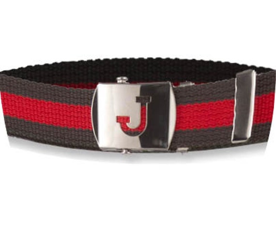 Kinder Gürtel Jäger Grün Und Rot Säuglinge Bis Tweens - Alle Buchstaben Verfügbar von BottomsUp4Kids