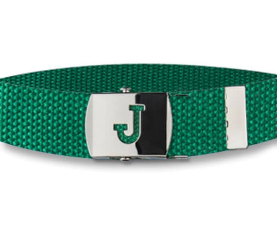 Kinder Initial Gürtel Grün Mädchen Jungen Kleinkinder Tweens Alle Buchstaben Verfügbar von BottomsUp4Kids