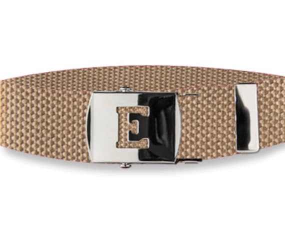 Kinder Initial Gürtel Khaki I Mädchen Jungen Schuluniform - Alle Buchstaben Verfügbar von BottomsUp4Kids