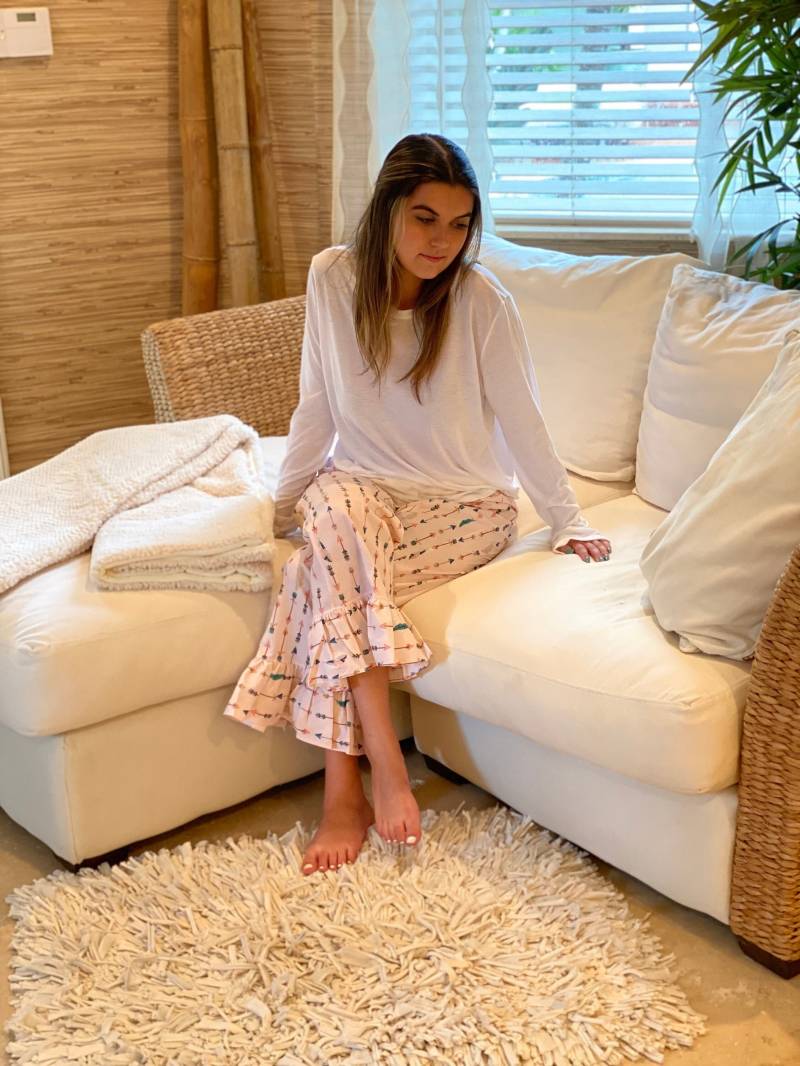 Pfeil Ruffle Bottom Pyjama ~ Hübscher Gemütlicher Süßer Blush Pjs von BottomsUpPJs
