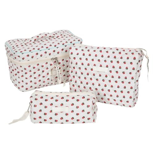 Bottone 3-teiliges stilvolles und praktisches Reise-Make-up-Taschen-Set, Toilettenartikel-Organizer für Reisende, Geschäftsleute und Studenten, C von Bottone