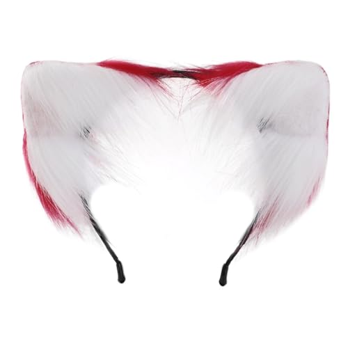 Bottone Handgefertigter Cartoon-Füchs-Ohr-Haarreif für Damen, Halloween, Make-up-Stirnband für Ostern, Karneval, Cosplay, Haarschmuck von Bottone