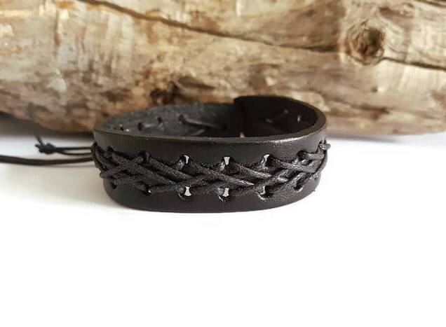 Lederarmbänder Geflochten Breite Schnüre Lederarmbänder Geflochten Breite Schnüre von BouilleCreations