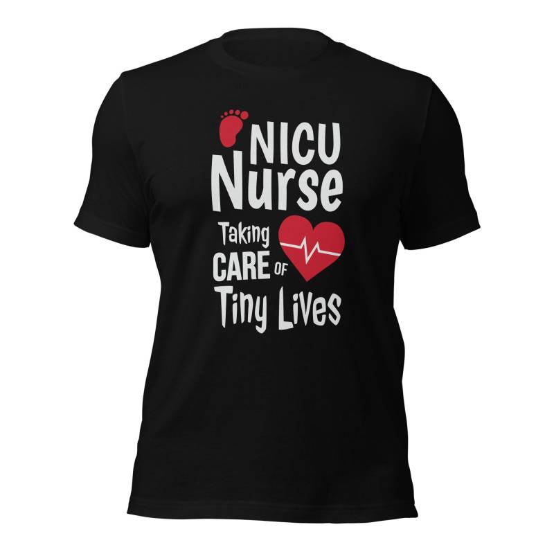 Nicu Krankenschwester Kümmert Sich Um Kleine Leben - Süßen Neugeborenen Intensivstation Rn Kurzarm Unisex T-Shirt von BoulderDesignStudio