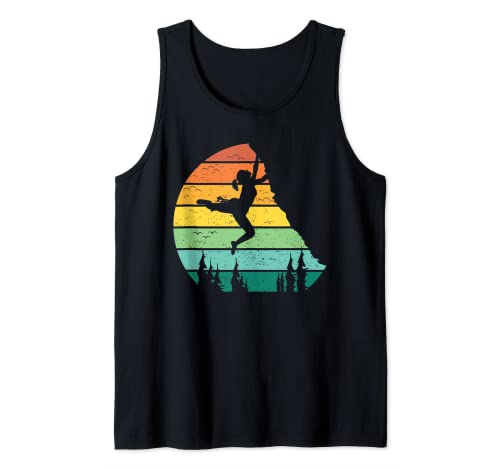 Damen Retro Klettern Kletterer Bouldering Bouldern Tank Top von Bouldern Klettern Kletterer Boulderer Geschenke