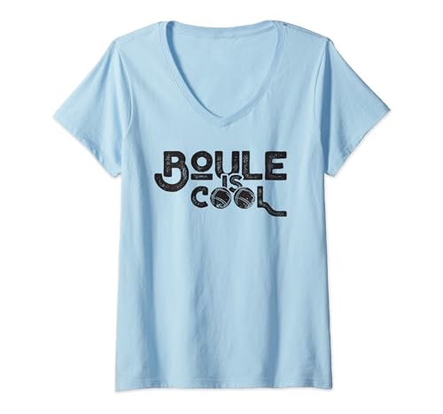 Damen Boule is cool! Bouler Outfit Boule Kugeln Petanque Boule T-Shirt mit V-Ausschnitt von Boule Set Zubehör Boules und Pétanque Designs