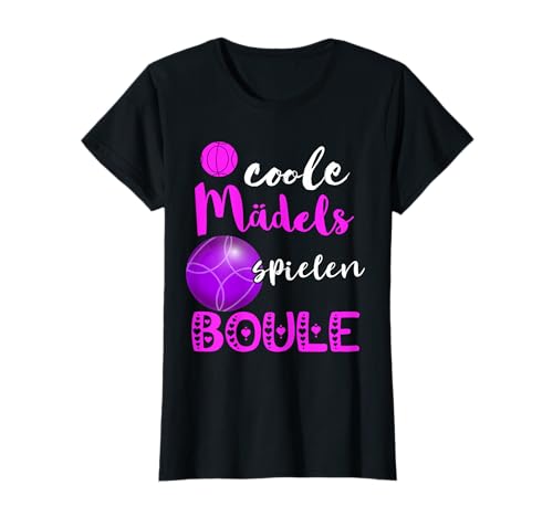 Boule Spiel Petanque Boulekugeln Sport Boccia Coole Mädels Spielen Boule Ballsport Italien Boccia T-Shirt Schwarz XS Ärmellos Klassische Passform für Mädels, Frauen von Boule Spiel Petanque Boulekugeln Sport Boccia