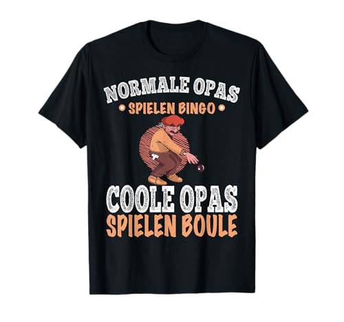 Boulespieler Homme Rentner Opa Spruch Geschenk Coole Opa spielen Boule Pétanque Boccia T-Shirt Schwarz M Kentkragen Kurzarm Herren Sommer 1 Count 0 Taschen Stretch Polyester 100% Boule-themed T-Shirt von Boulespieler Homme Rentner Opa Spruch Geschenk