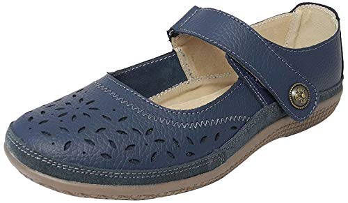 Boulevard Damen Berühren Befestigung Breit Bar Schuh Navy 7 UK / 40 EU von Boulevard