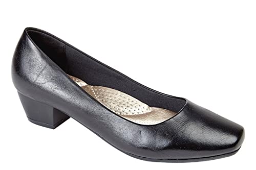 Boulevard Damen Absatzschuhe/Pumps, niedriger Absatz (43 EU) (Schwarz) von Boulevard