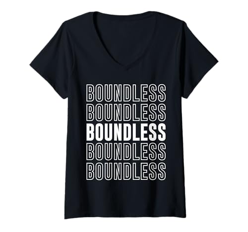 Damen Grenzenlos T-Shirt mit V-Ausschnitt von Boundless Apparel