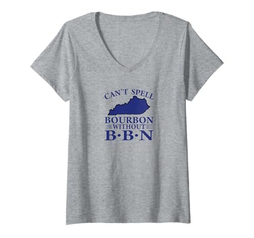 Damen Ohne BBN kann Man Bourbon Nicht Buchstabieren, Kentucky Bourbon Trail T-Shirt mit V-Ausschnitt Damen Ohne BBN kann Man Bourbon Nicht Buchstabieren, Kentucky Bourbon Trail T-Shirt mit V-Ausschnitt von Bourbon by LAMA Brand Tees