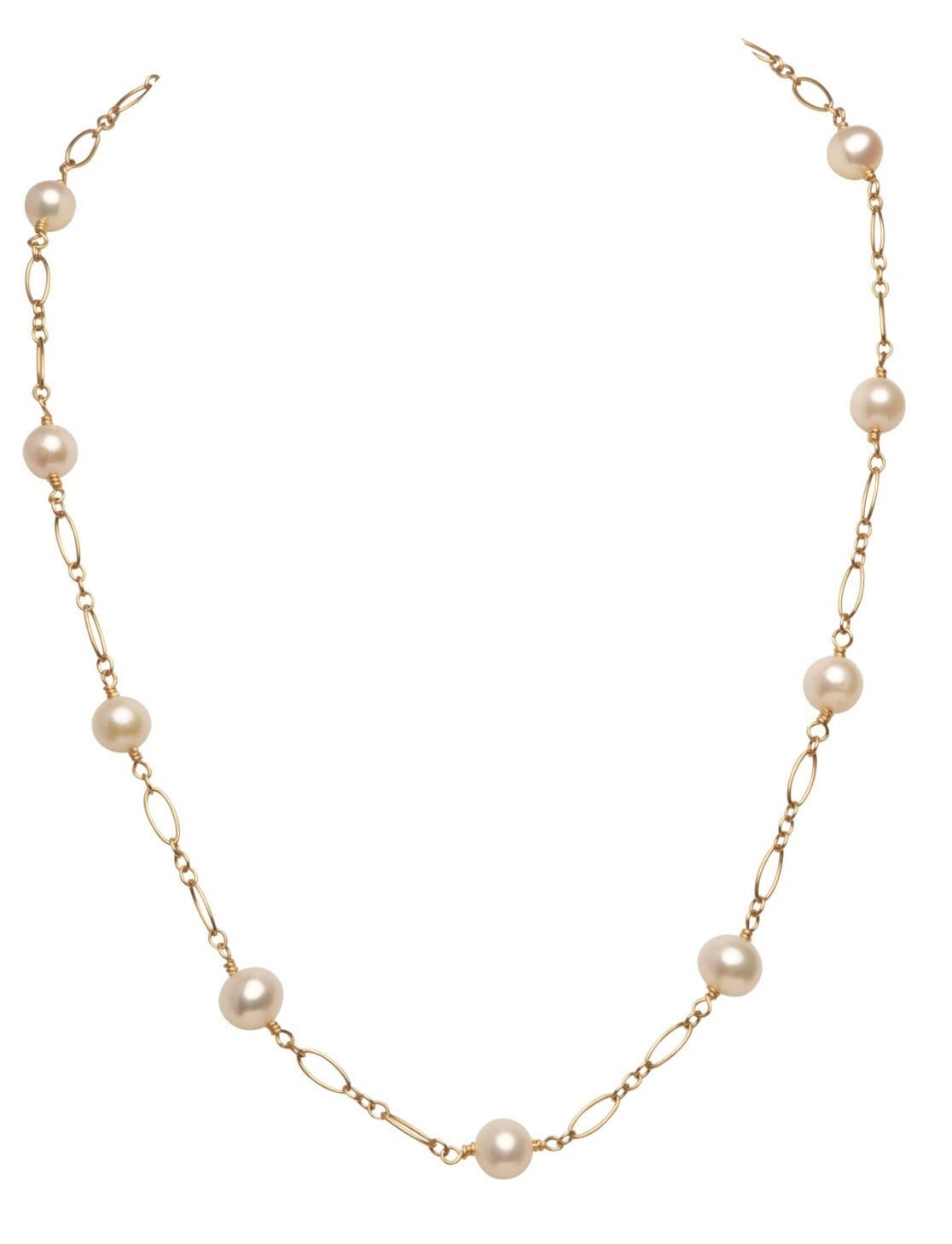 Echte Perle Station Halskette | Süßwasserzuchtperlen Gold Tin Cup Perlenhalsband An 14K Fill Kette Geschenk Zum Abschluss Echte Perle Station Halskette | Süßwasserzuchtperlen Gold Tin Cup Perlenhalsband An 14K Fill Kette Geschenk Zum Abschluss von BourdagePearls