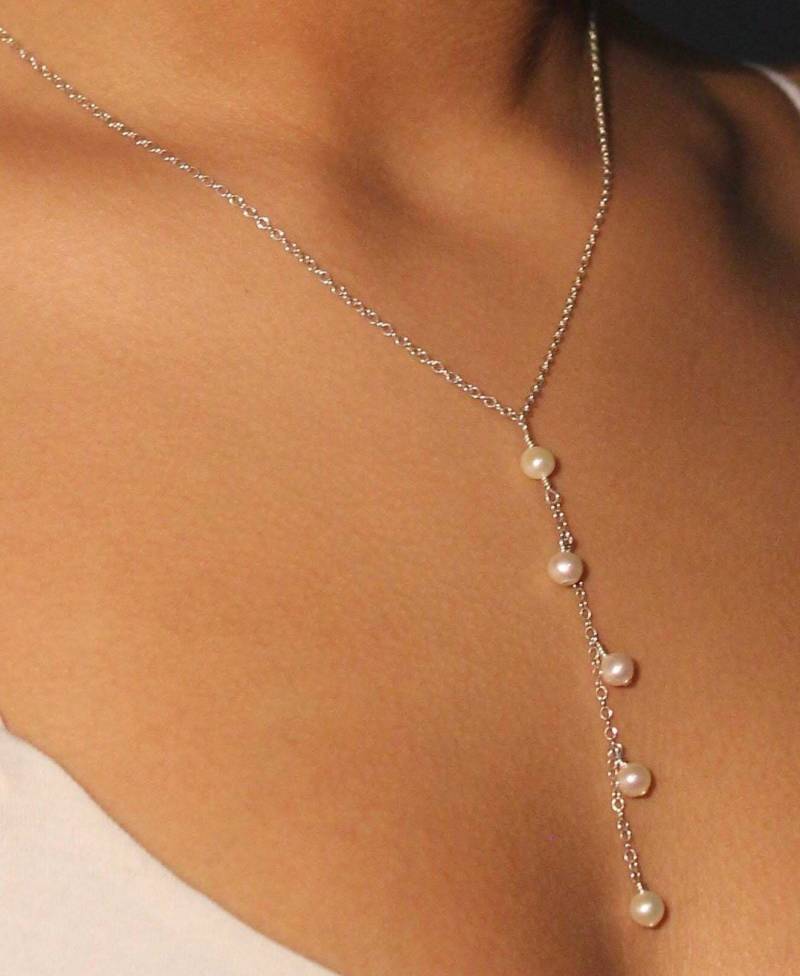 Echte Süsswasserperlen Halskette | Gepflegte Kaskadierende Perlen Anhänger Kette Nobles Abschlussgeschenk Sie Braut Erbstück von BourdagePearls