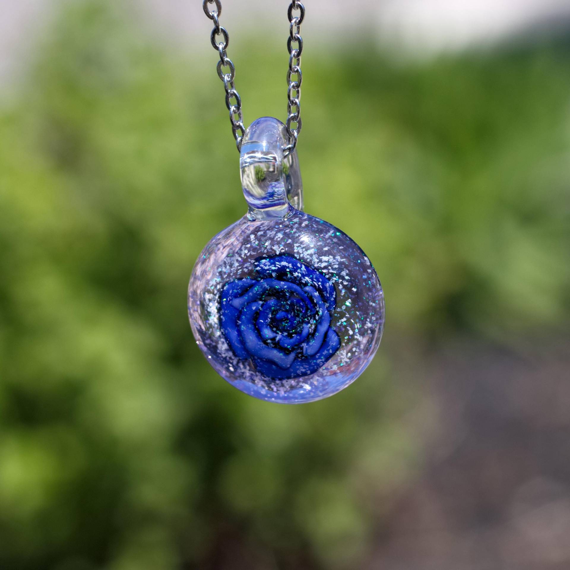 Glasperlen Halskette - Lampwork Rose Trippy Glas Anhänger Weihnachtsgeschenk Glasperlen Halskette - Lampwork Rose Trippy Glas Anhänger Weihnachtsgeschenk von BourgeoisGlass