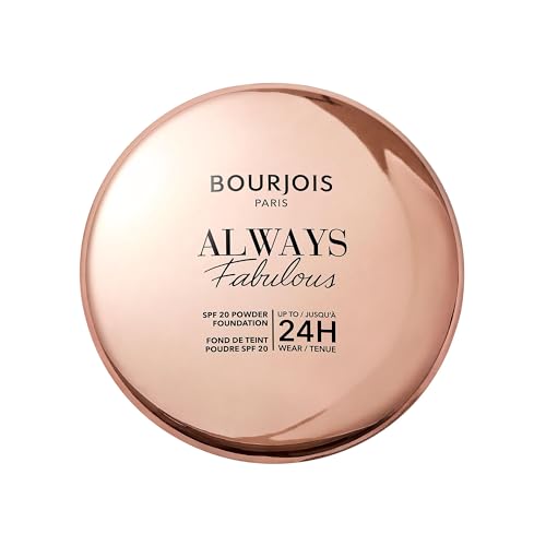 Bourjois Always Fabulous 425 Honey Compact Powder Foundation, Leichte Formel, Langer Halt bis zu 24 Stunden, SPF 20, Hyaluronsäure, Mattes Finish mit Zweiter Haut, 7 g von Bourjois