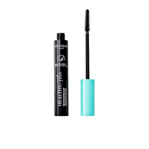 Bourjois Healthy Mix Clean Waterproof Mascara 001 Waterproof Black, Volumensteigernde Wimperntusche mit umhüllender Formel Tubing-Technologie Vegan Voller Wimpernlook 10ml von Bourjois