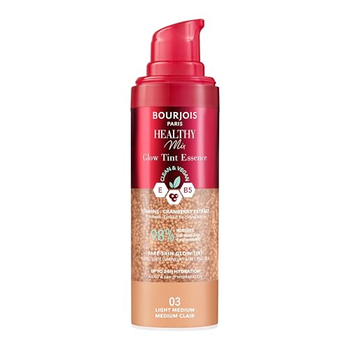 Bourjois Healthy Mix Glow Tint Essence feuchtigkeitsspendende Haut-Ausgleichsessenz, 03 Light Clair, 30ml von Bourjois