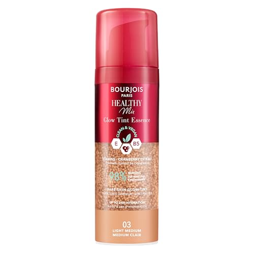 Bourjois Healthy Mix Glow Tint Essence feuchtigkeitsspendende Haut-Ausgleichsessenz, 03 Light Clair, 30ml Bourjois Healthy Mix Glow Tint Essence feuchtigkeitsspendende Haut-Ausgleichsessenz, 03 Light Clair, 30ml von Bourjois