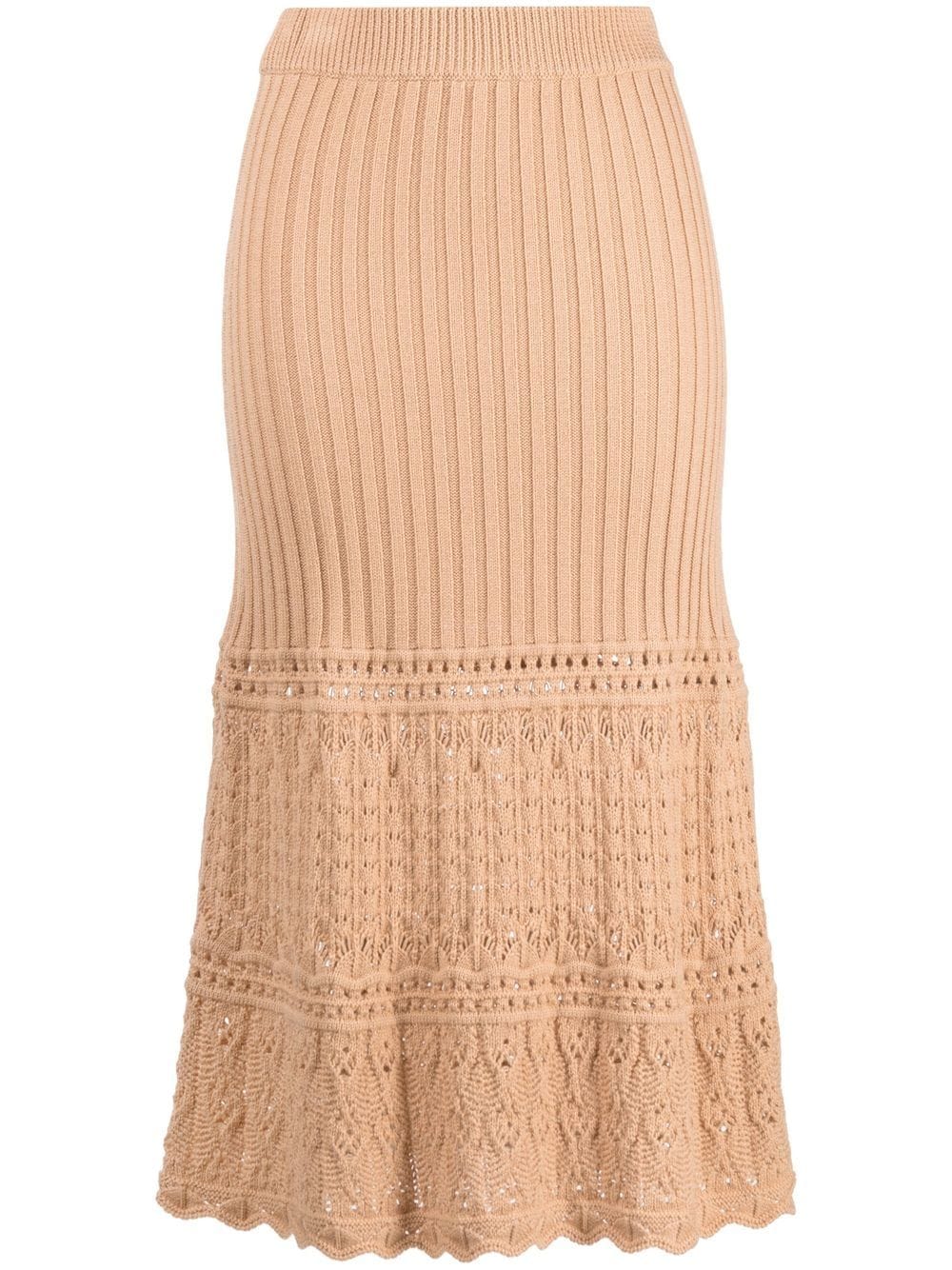 Boutique Moschino Gestrickter Midirock - Nude von Boutique Moschino