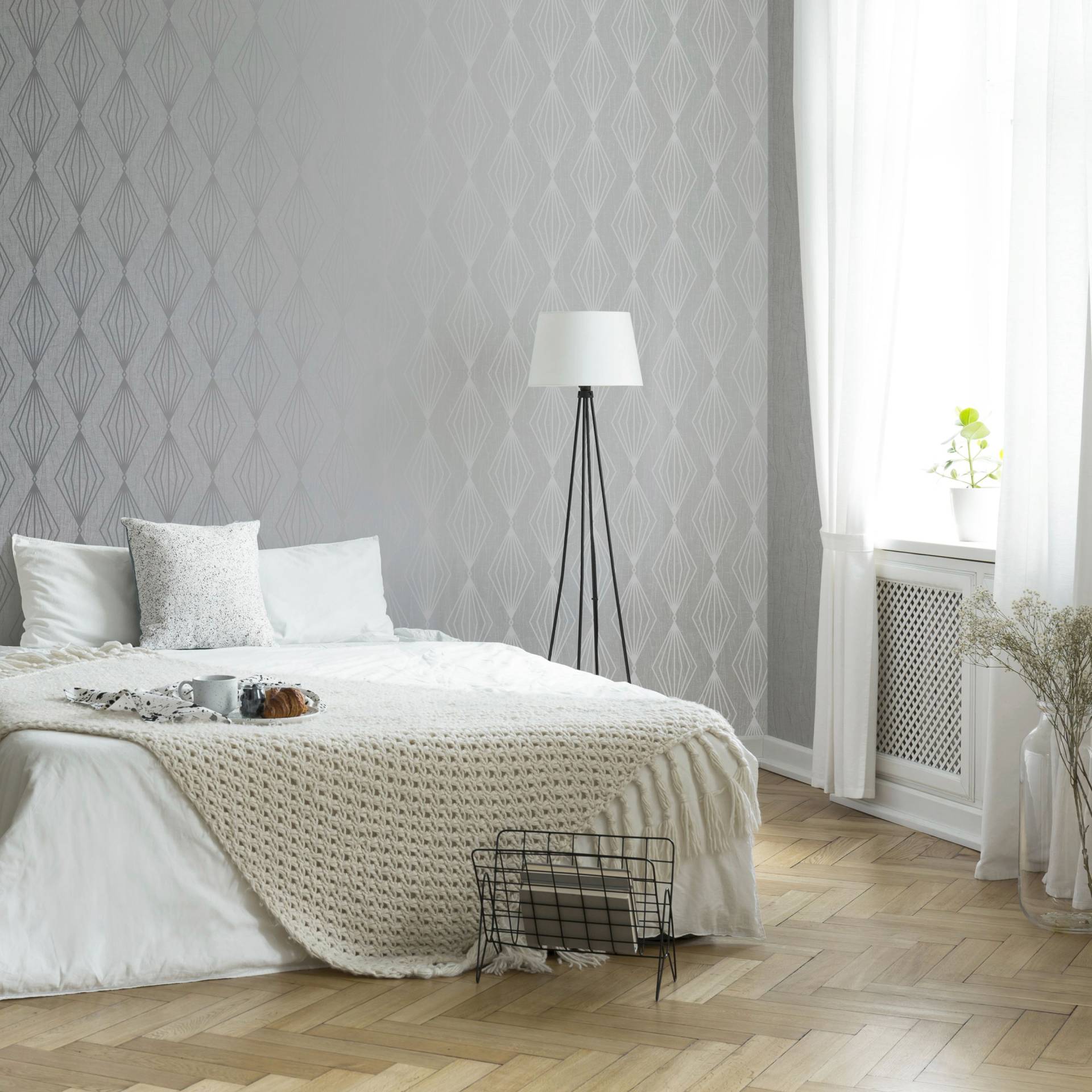 Boutique Vliestapete "Marquise Geo", geometrisch, Dunkelgrün - 10mx52cm von Boutique