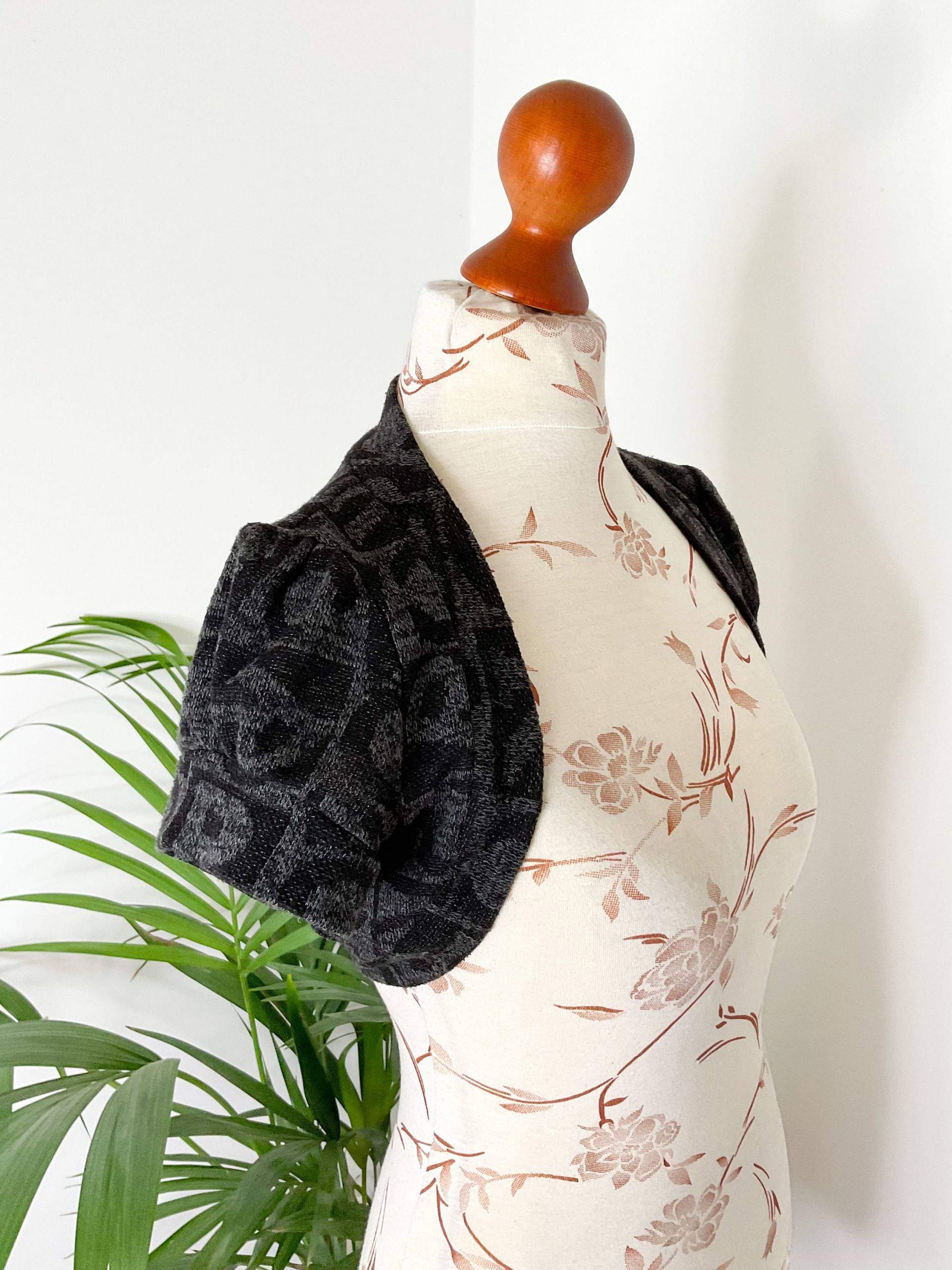 Y2K Vintage Bolero Jacke/Top Grau Gr S von BoutiqueAncienne