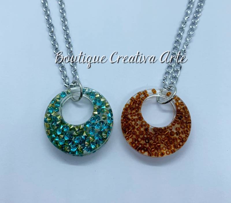 Harz Halskette Und Perlen von BoutiqueCreativaArte