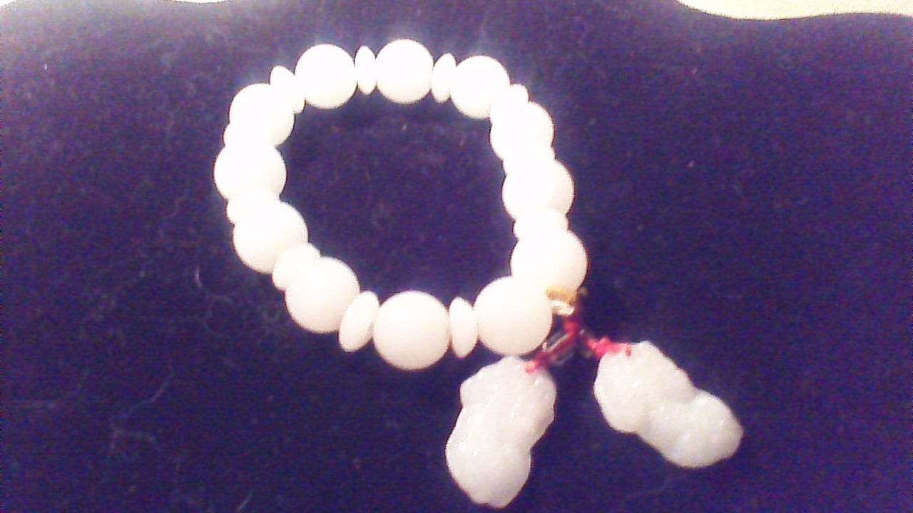 Schöne Weiße Jadeit Jade Armband Perlen, 10mm Und 2 Pi Xiu Stück Natur Echte von BoutiqueKRMamber